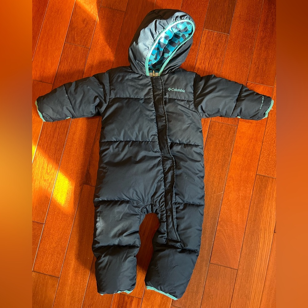 Columbia toddler snowsuit (navy blue, 12-18 months)